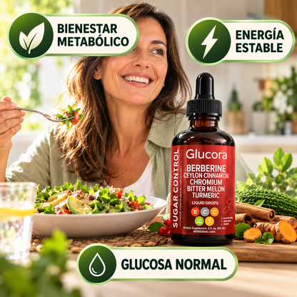 Glucora – Bienestar Metabólico · Con Cromo y Berberina