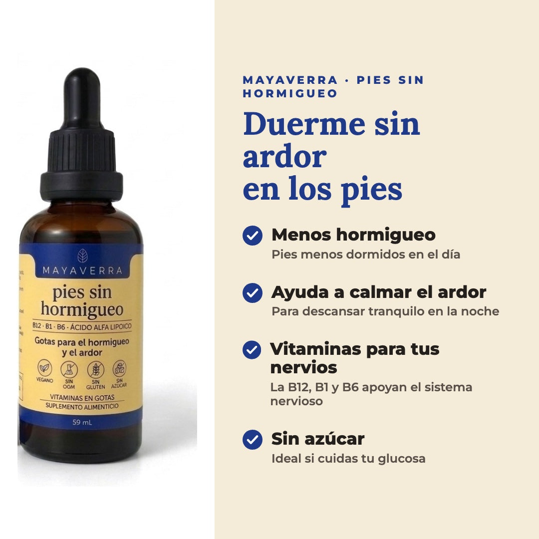 Pies sin Hormigueo MAYAVERRA - beneficios